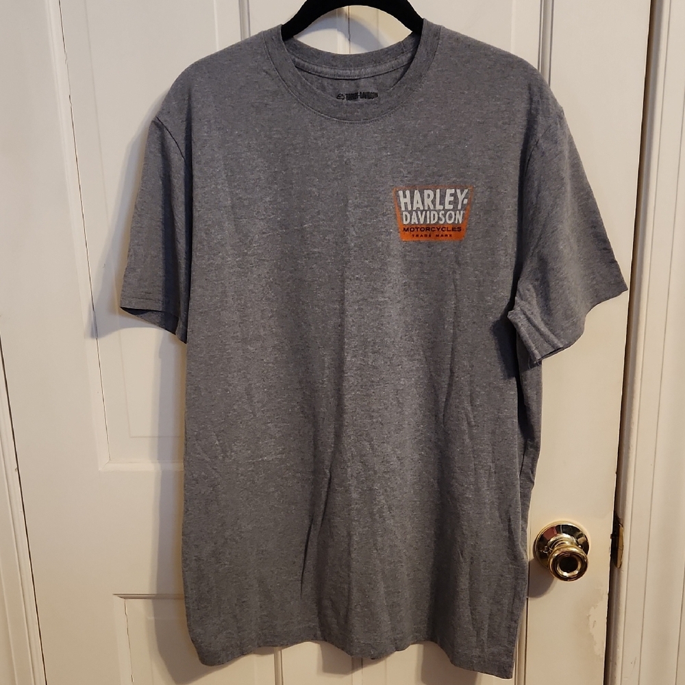 Harley-Davidson Motorcycles Trade Mark Gray T-Shirt Medium